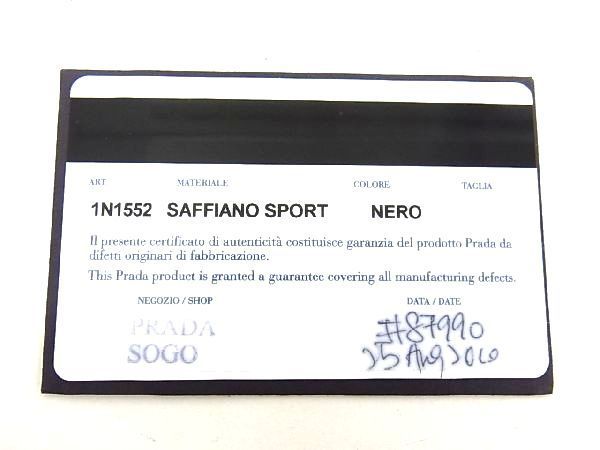 Prada 1n1552 Saffiano Leather Ipod Case Ipodcabas Women Men Black At0603