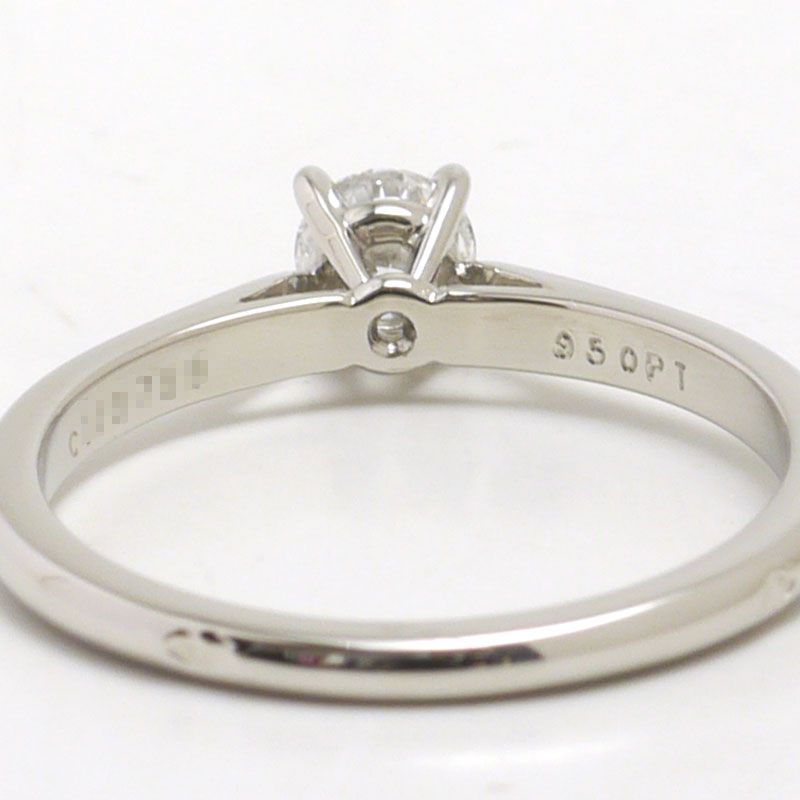 Cartier Solitaire Diamond Ring #50 Pt950 0.27ct