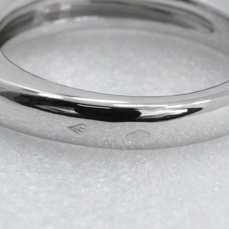 Cartier C De Solitaire 18kwhite Gold With Diamonds #6 Ladies 7.5g Ring