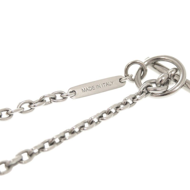 Hermes Mobil H Metal Buffalo Horn Silver Necklace Pendant 1081 Hermes Men's