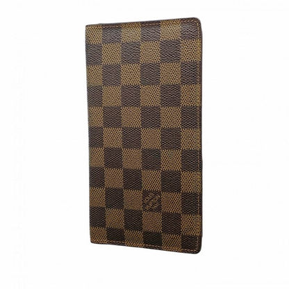 Louis Vuitton Long Wallet Damier Porte Barre Carte Credit N61823 Ebène Men