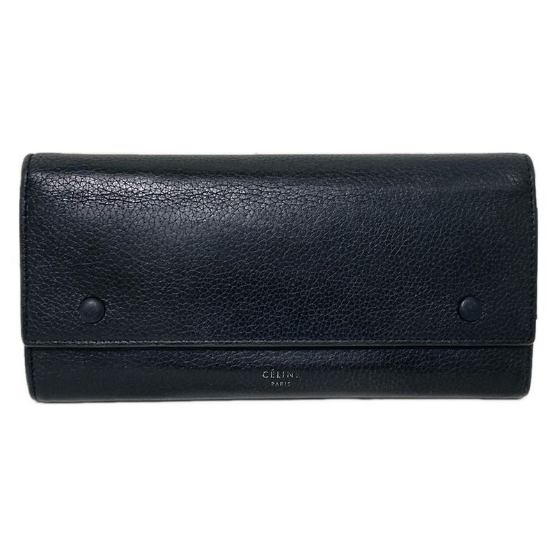 Celine Long Wallet - Black Leather