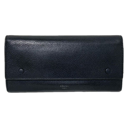 Celine Long Wallet - Black Leather
