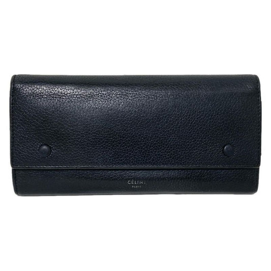 Celine Long Wallet - Black Leather