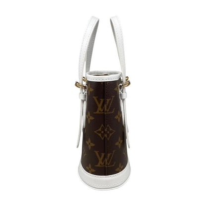 Louis Vuitton Handbag Shoulder Bag Nano Bucket M81489 Monogram White Louis