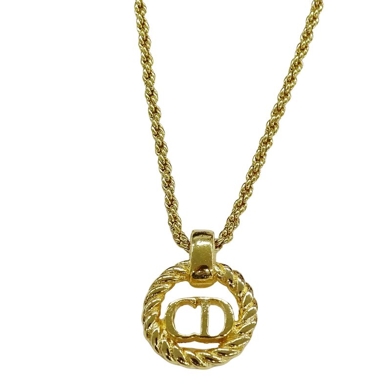 Dior Necklace Women's Brand CD Logo GP Gold Accessories