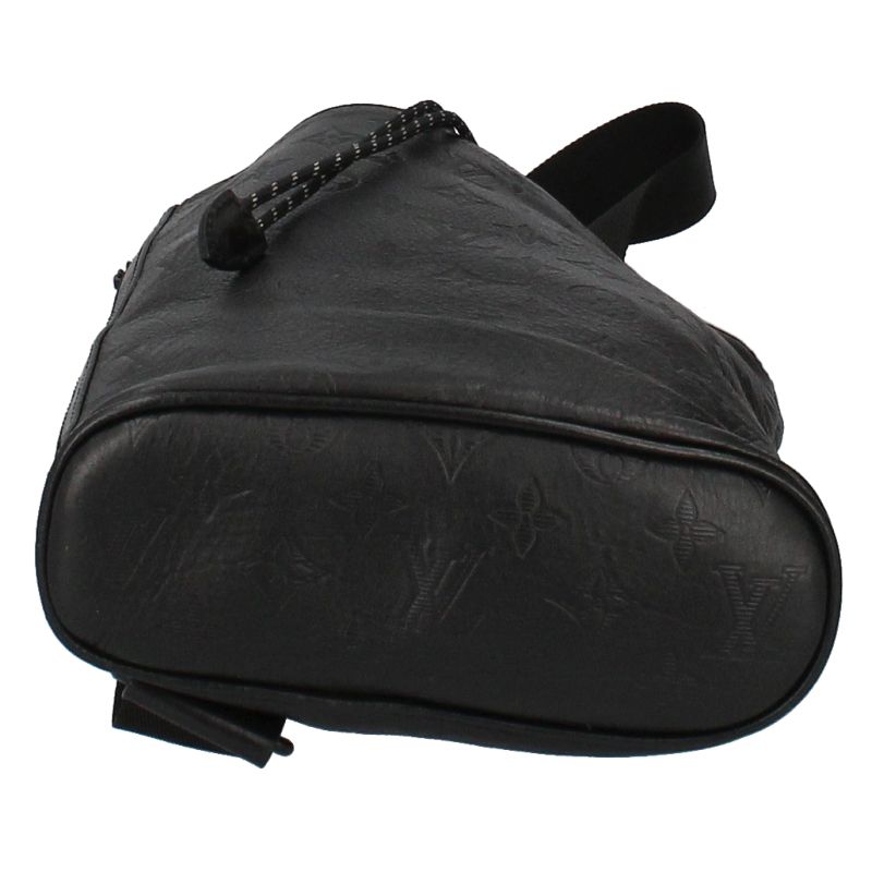 Louis Vuitton Chalk Su Ring Bag M44633 Monogram Shadow Women's Body Bag Noir