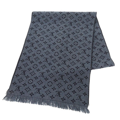 Louis Vuitton Scarf Monogram Classic M78525 Wool Blue Marline Scarf LV 1434