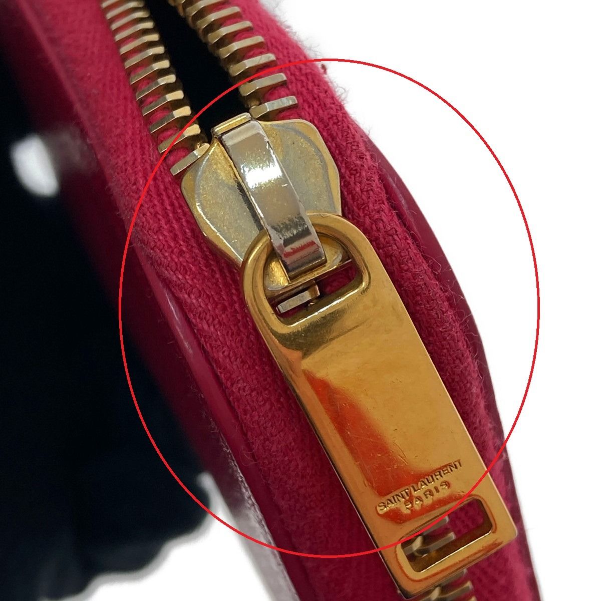 Yves Saint Laurent Coin Card Case Round Zipper 504778