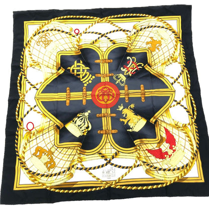 Hermes Silk Scarf Kale Wash Grande Tenue Horse Formal Dress Large Size 90