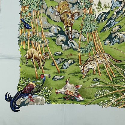 Hermes Carre 90 Scarf Sichuan Blue