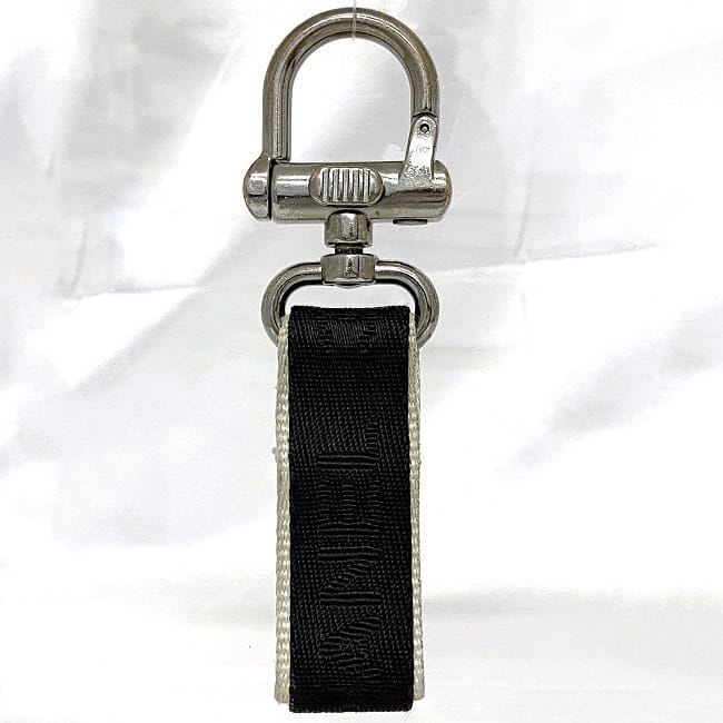 Chanel Key Ring Black Gray Silver