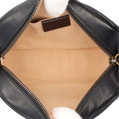 Gucci GG Marmont Shoulder Bag Leather 448065 Black Ladies Gucci  Gucci