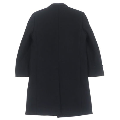 Celine 2m025863c 90% Wool Single Chester Coat With Logo Buttons Black 44 Made
