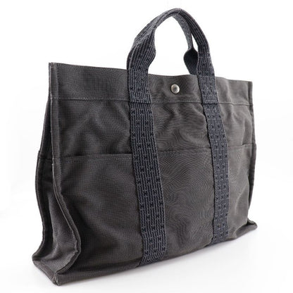 Hermes Yale Line MM Nylon Canvas Gray Unisex Tote Bag