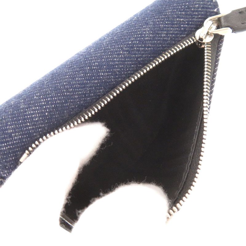 Bulgari Clip Denim Blue Trifold Wallet 1905 Bvlgari
