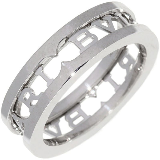 Bulgari Ring 18K White Gold Bzero1 Ring Open Work Logo Spiral 359378