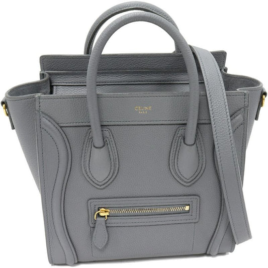 Celine Hand Tote Bag Shoulder Bag Luggage Nano Shopper Baby Drummed Calfskin