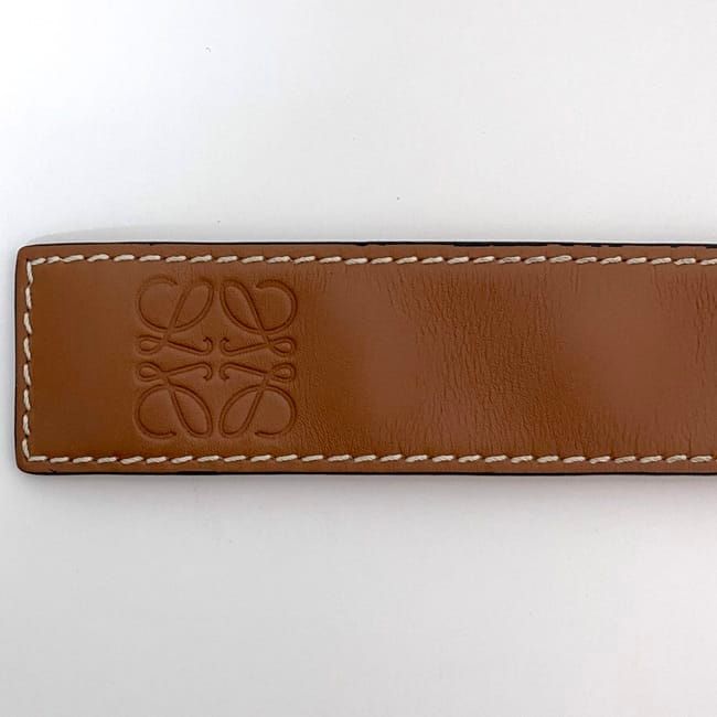 Loewe Bracelet Brown Anagram Excellent Condition Leather Preowned Loewe