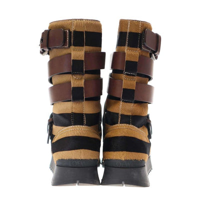 Loewe 19ss Halaco Belted Boots Brown 37