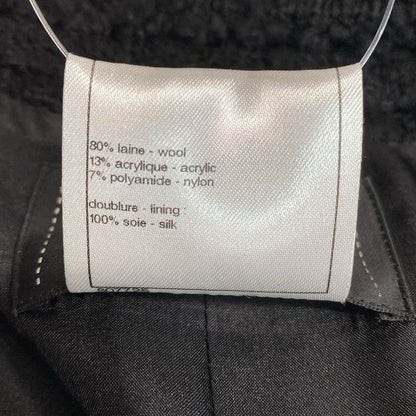 Chanel Coat Size 36 S Womens P46625 Black Tweed / Seventh Sleeve / Autumn /