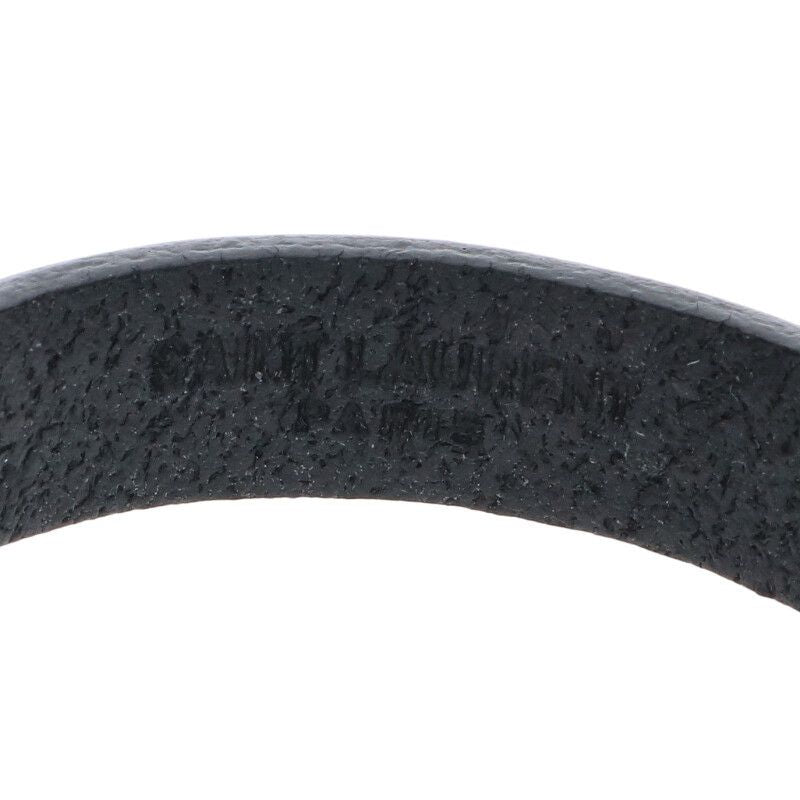 Saint Laurent Paris 485466 Cassandra Logo Leather Bracelet Men's L 17