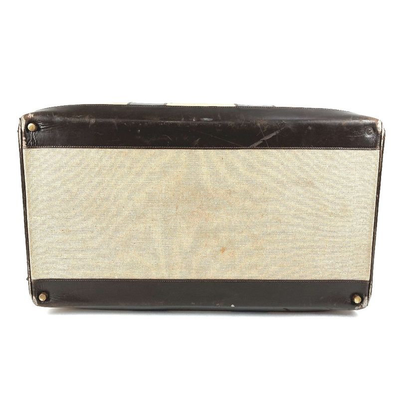 Hermes Boston Bag Leather / Canvas Beige