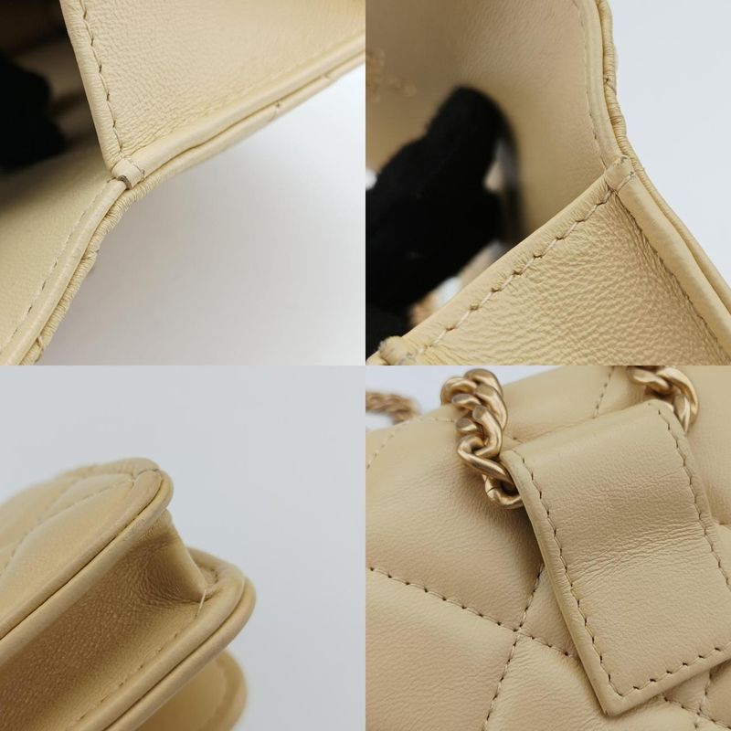 CHANEL  Matelasse Mini Trendy CC Yellow Lambskin Ap2637 31890979