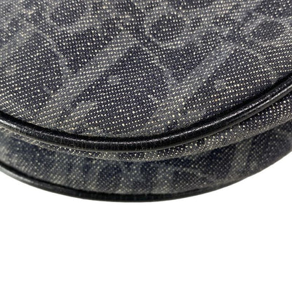 Dior/christian Dior Shoulder Bag Saddle Bag Navy Black And Orange Leather