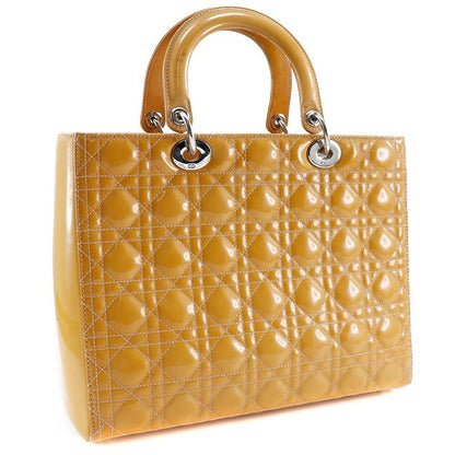 Christian Dior Lady Dior 09-bo-0174 Patent Leather Women's Handbag