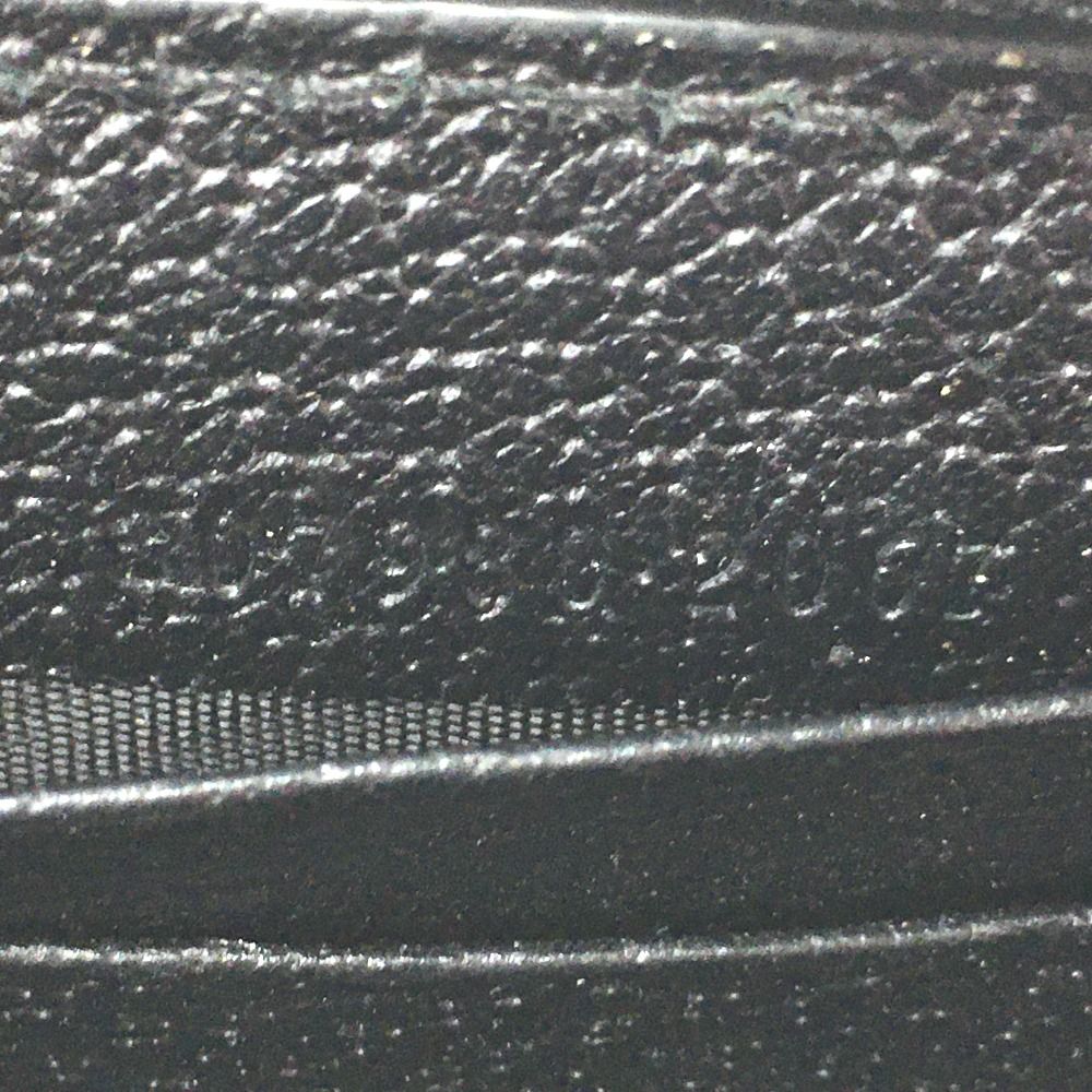 Gucci GG Canvas X Leather Round Zipper Long Wallet 307980 Black