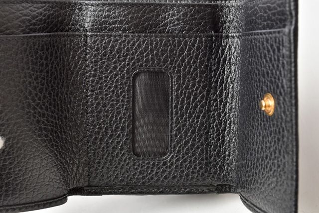 Unused Gucci Mini Wallet Trifold Fold Wallet 524672 Black