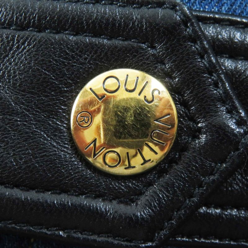 Louis Vuitton 21SS Giant Monogram Front Zip Sleeveless Denim Dress Indigo Blue