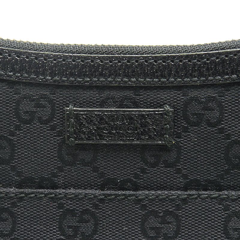 Gucci Shoulder Bag 114272 GG Canvas Black Crossbody