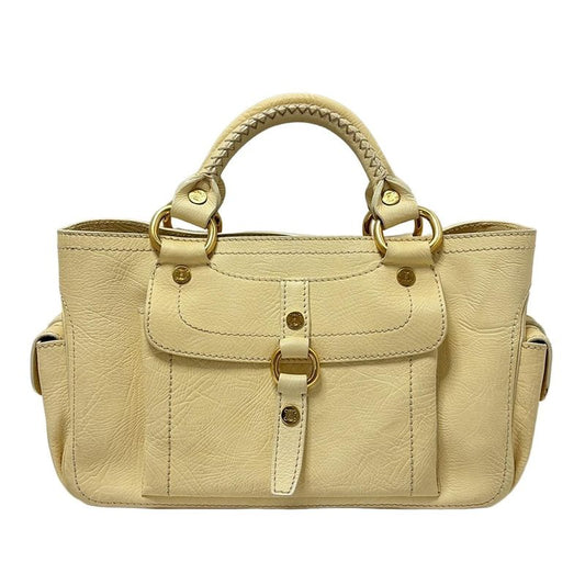 Celine Tote Boogie Bag Light Yellow Leather