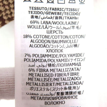 Gucci 606084 Wool Cotton GG Floral Design Lamé Yarn Knit Tight Skirt Multicolor