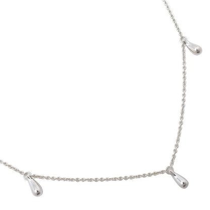 Tiffany & Co Teardrop 3P Silver 925 Ladies 4.3g Necklace