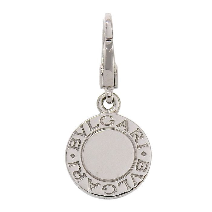 Bvlgari Diamond Pendant Top 18K White Gold 750 White Gold Diamond Charm