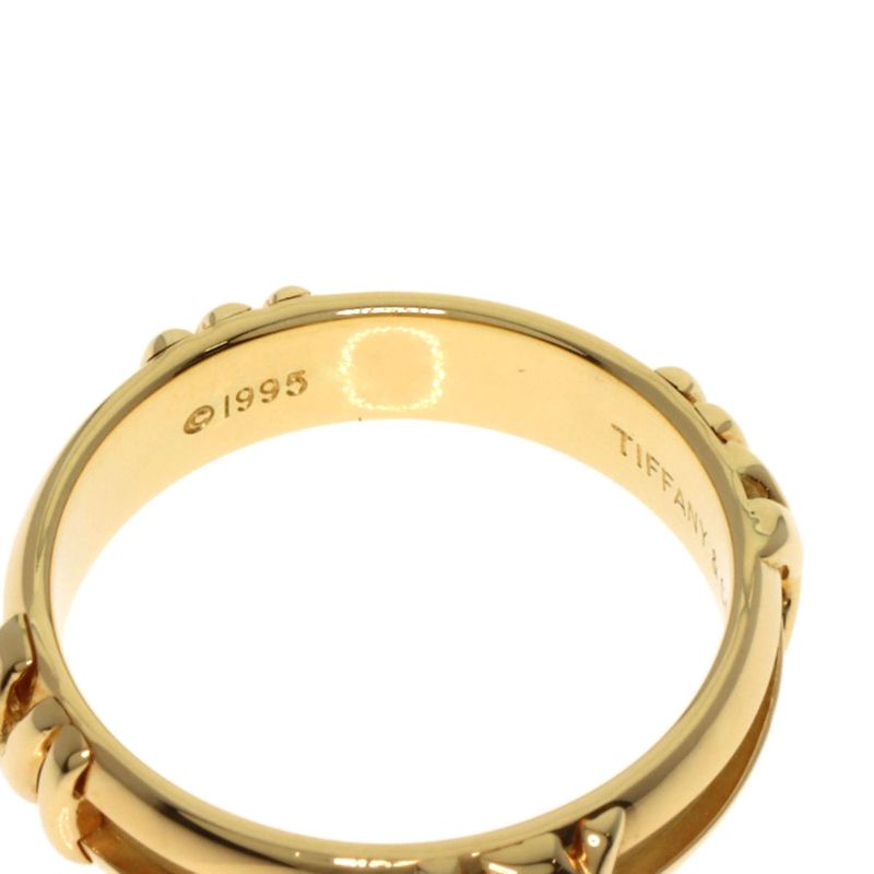 Tiffany & Co Atlas Numérique Ring 18K Yellow Gold Ladies