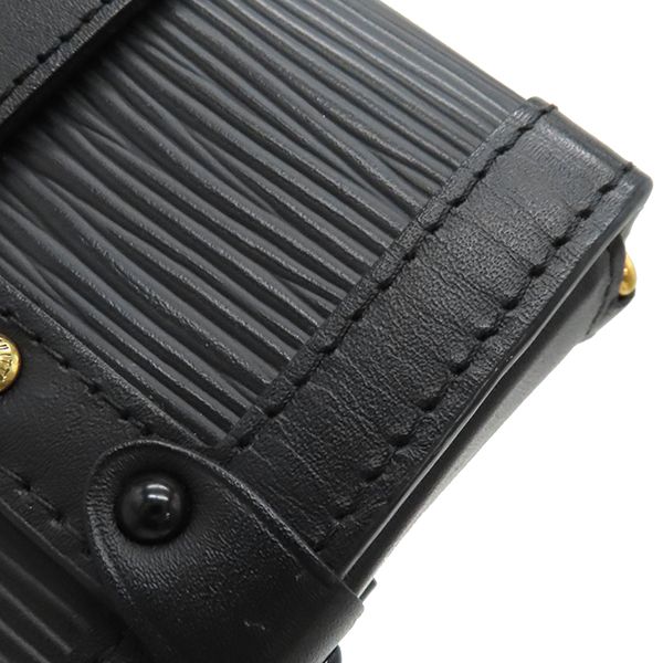 Louis Vuitton Shoulder Bag Pochette Trunk Vertical Epi Leather Black Gold