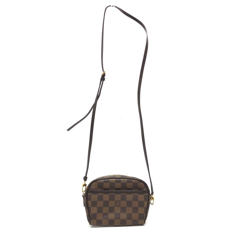 Louis Vuitton Shoulder Bag Pochette Ipanema N51296 Damier Canvas Ebène Brown