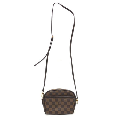 Louis Vuitton Shoulder Bag Pochette Ipanema N51296 Damier Canvas Ebène Brown
