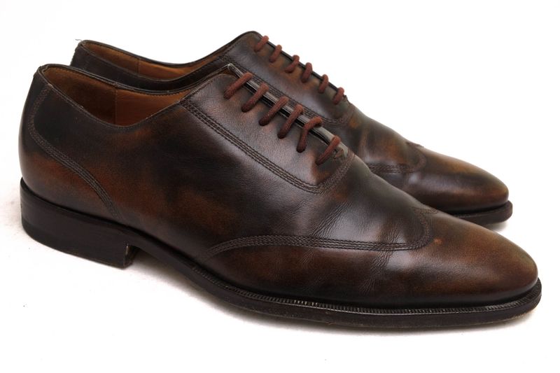 Gucci Shoes Business Shoes Business Men Leather Dark Brown 105863 Antique Dyed