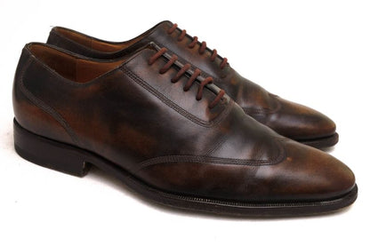 Gucci Shoes Business Shoes Business Men Leather Dark Brown 105863 Antique Dyed