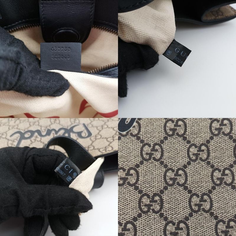 Guccigg Supreme Bee Brown And Ruched PVC Coated Canvas 450950 B024905997