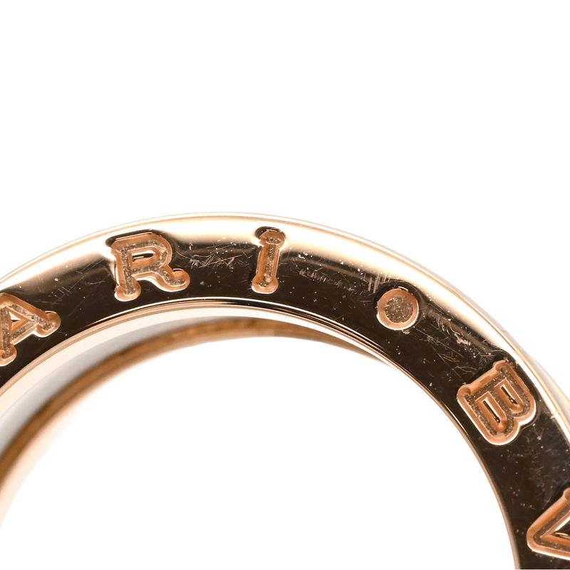 Bvlgari Bvlgari Ring B-Zero1 2 Band Ring 18k Pink Gold Ceramic Pink Gold and