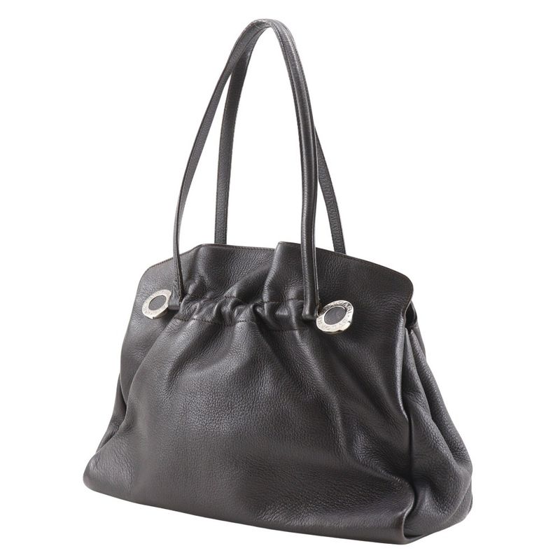 Bvlgari Twisted Calf Dark Brown Women's Tote Bag