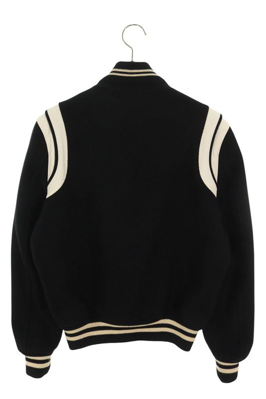 Saint Laurent Paris Teddy 354718 Yyl80 Leather Trim Stajan Blouson Men's 42