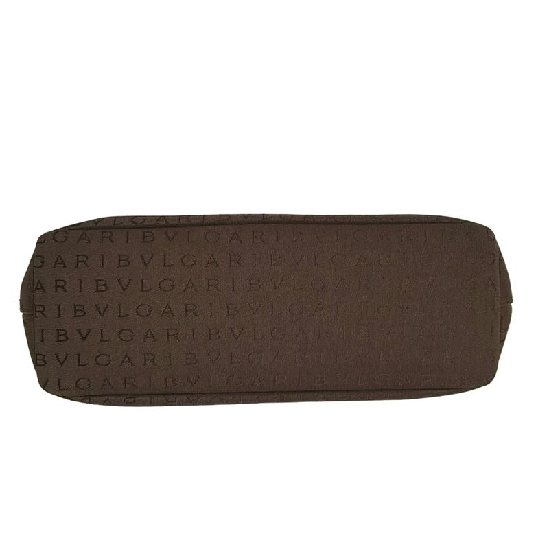 Bvlgari Handbag Logomania Dark Brown Leather