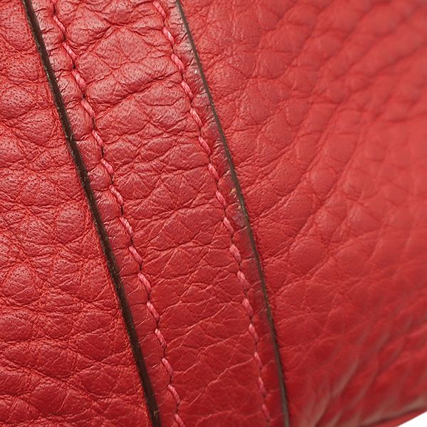 Hermes Handbag Picotin PM Taurillon Clemence Vermilion Silver Hardware Red H